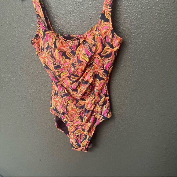 Garnet Hill Active Square-Neck One-Piece Swimsuit - Picture 5 of 11